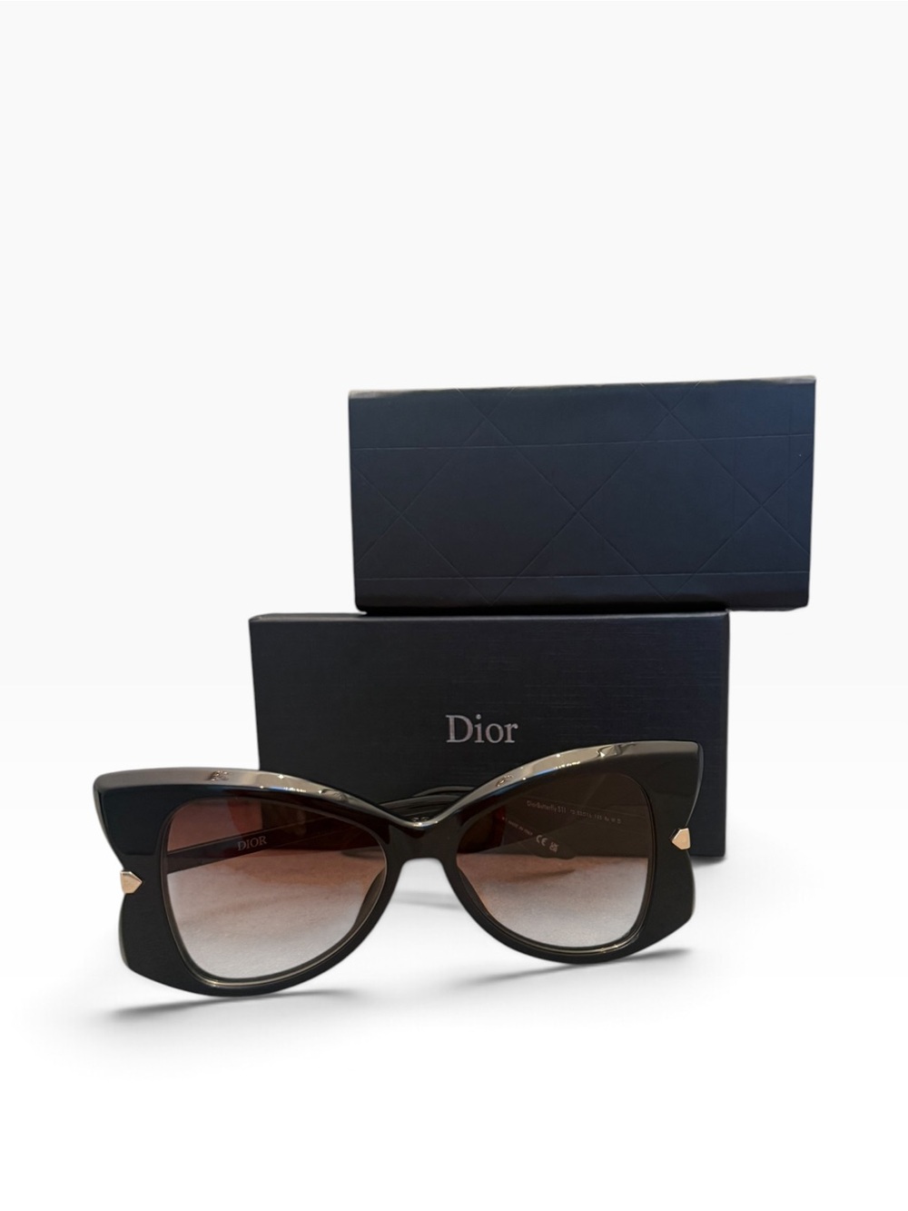 Dior Butterfly Sunglasses in Black with Gradient Lenses